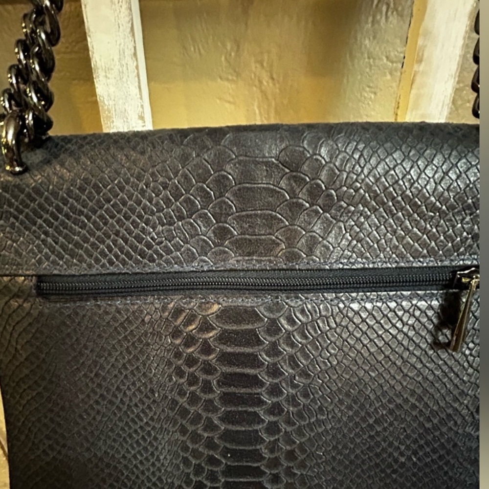 Stunning Borse In Pelle Python Suede Chain Bag - image 5